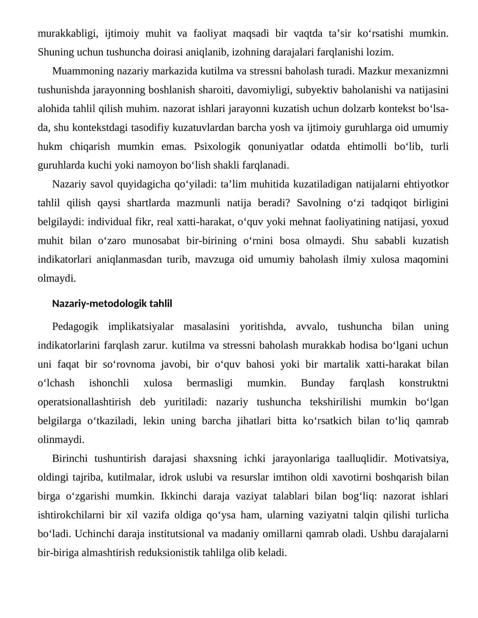 Imtihon Oldi Xavotirni Boshqarishning Ta’lim Jarayonidagi Ko‘rinishlari 2