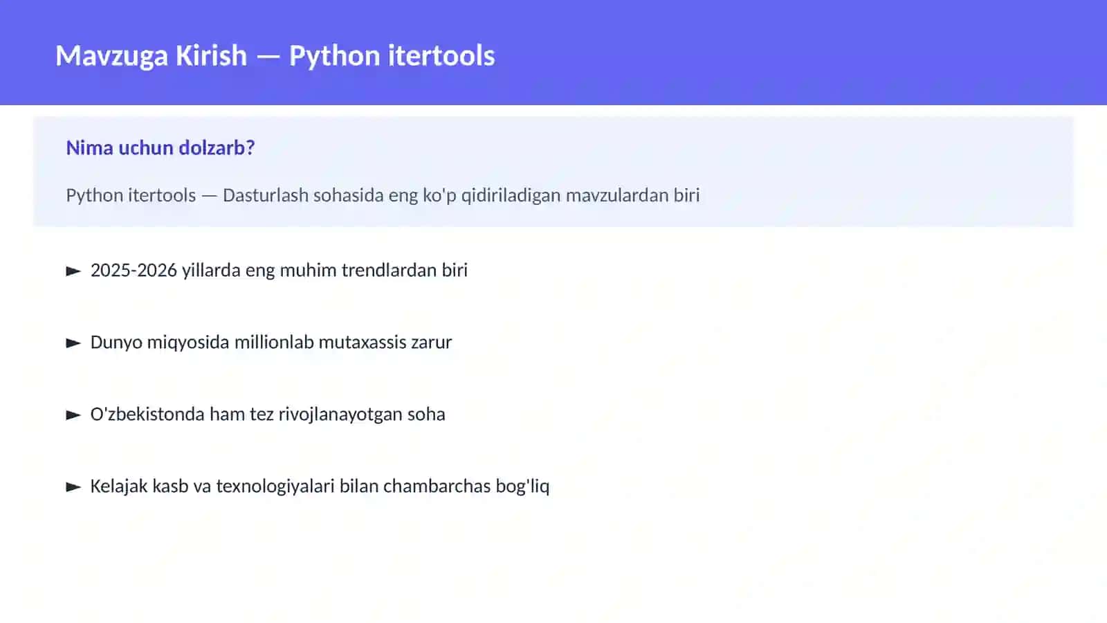 Python itertools 2