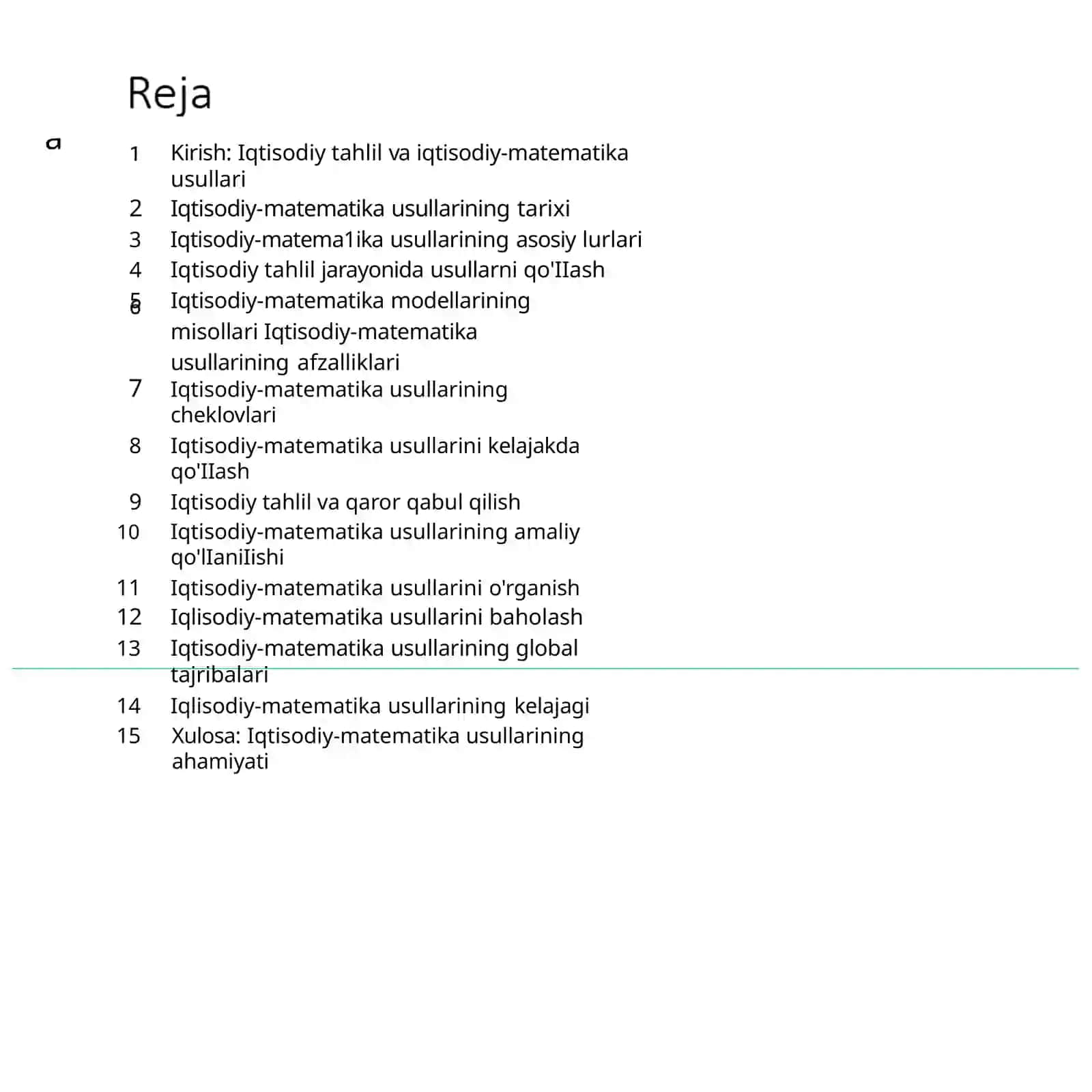 Iqtisodiy tahlil fanidan – Iqtisodiy tahlilda iqtisodiy-matematik usullarning zarurligi 2