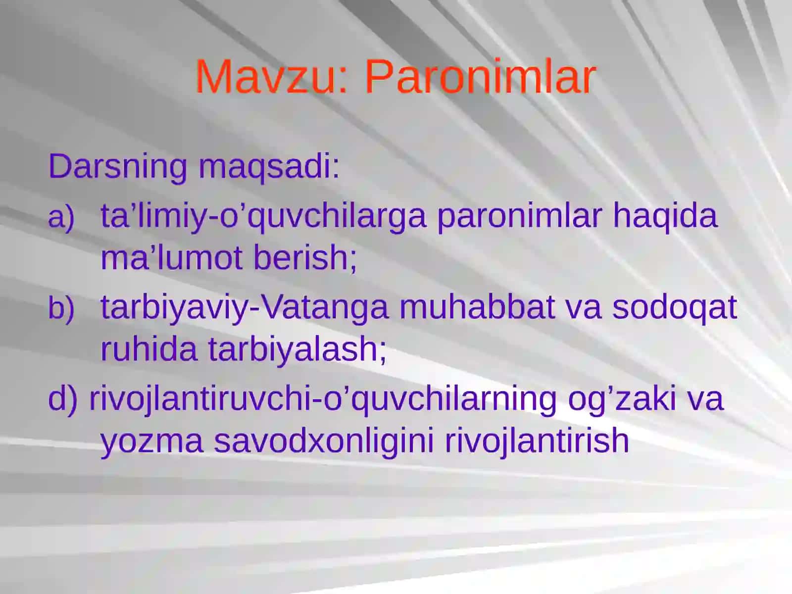 Paronimlar dars ishlanmasi 2