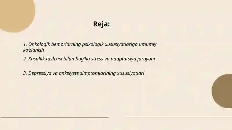 Onkologik bemorlarning psixologik xususiyatlarining o'ziga xosligi 2
