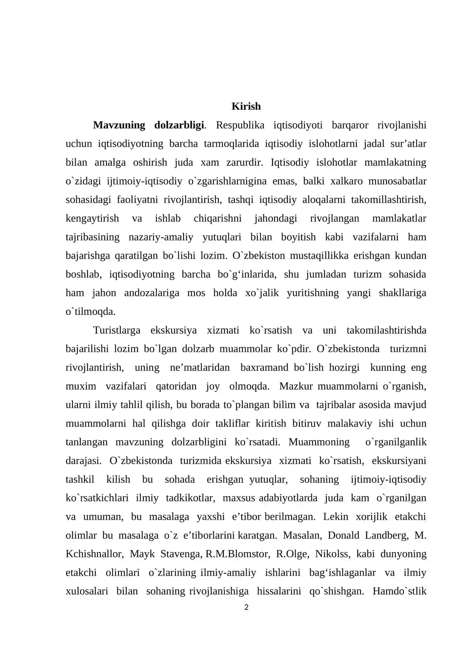 Ekskursiya xizmatlar va ularni tashkil qilish 2