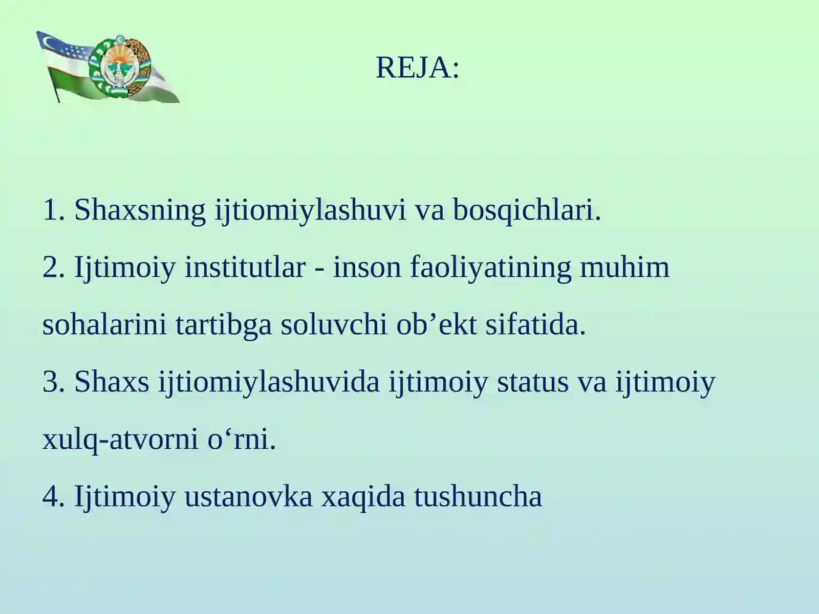 SHAXS IJTIMOIYLASHUVI VA IJTIMOIY XULQ-ATVOR 2