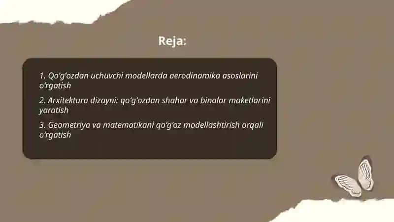 Qoʻgʻozdan modellashtirish 2