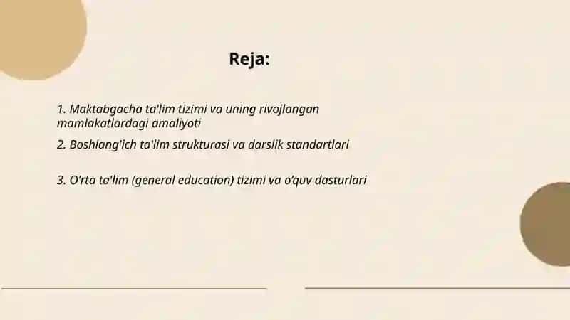 Iqtisodiy rivojlangan xorijiy mamlakatlarda ta'lim tizimi 2