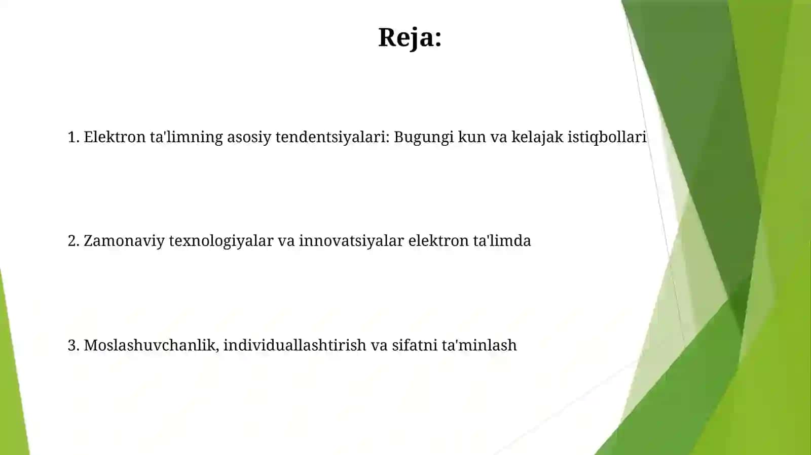 Elektronta'lim rivojining yetakchitendensiyalari 2
