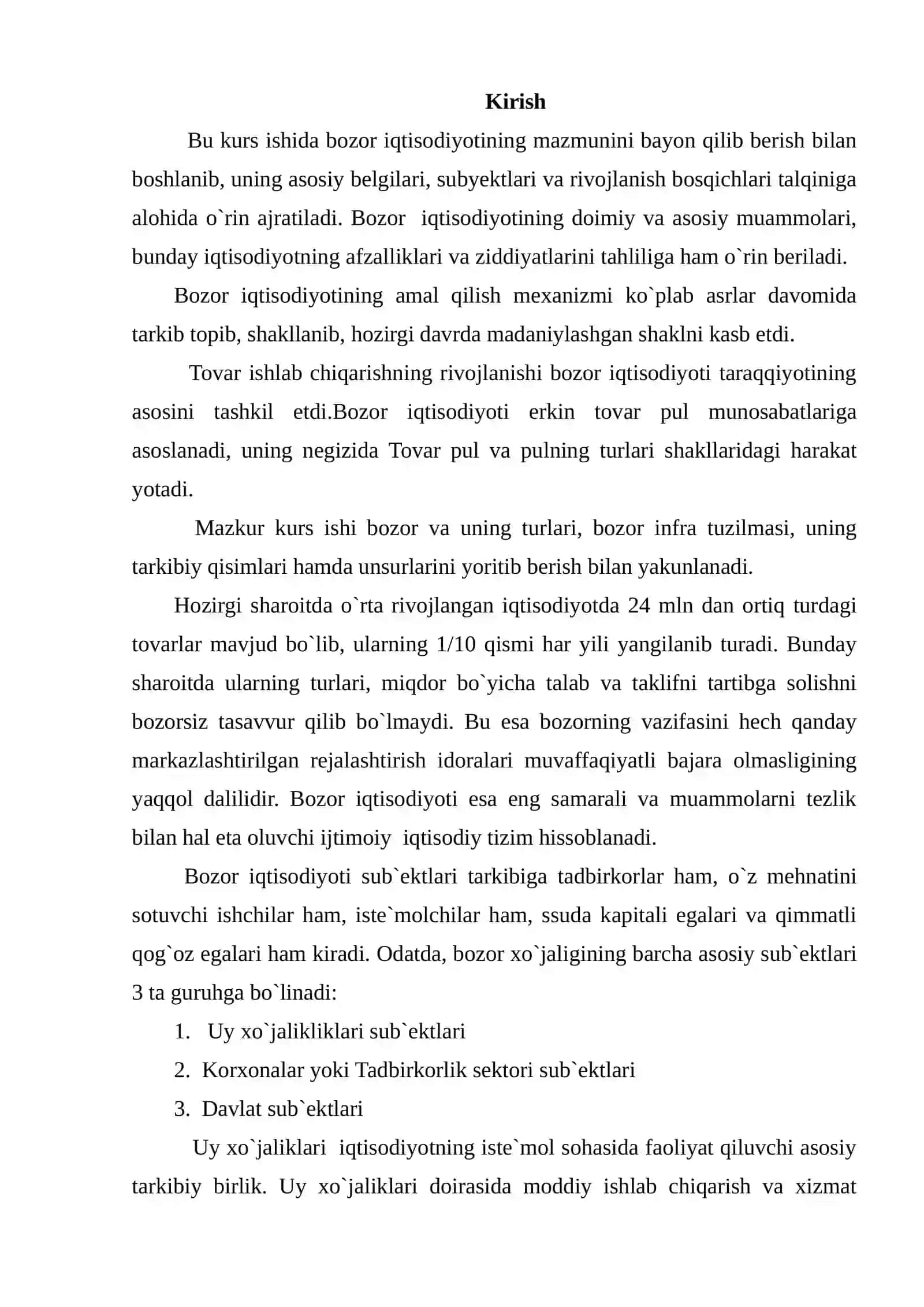 BOZORNING PAYDO BO`LISHI VA AMAL QILISH QONUNIYATLARI 2