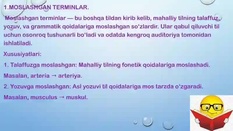 Moslashgan va moshlashmagan terminlar 2