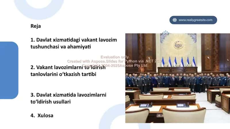 Davlat xizmati lavozimini egallash 2