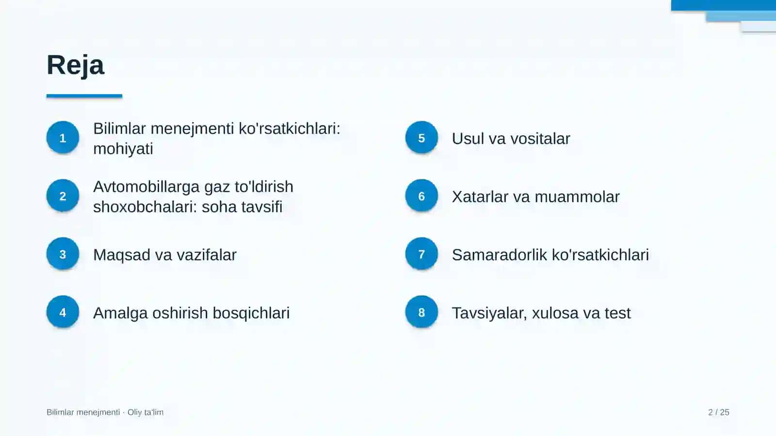 avtomobillarga gaz to'ldirish shoxobchalarida bilimlar menejmenti ko'rsatkichlarini belgilash 7971 2
