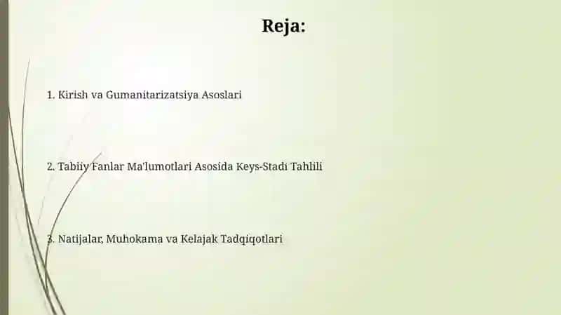 Tabiiy Fanlar Ma'lumotlari Asosida Keys-Stadi Tahlili 2