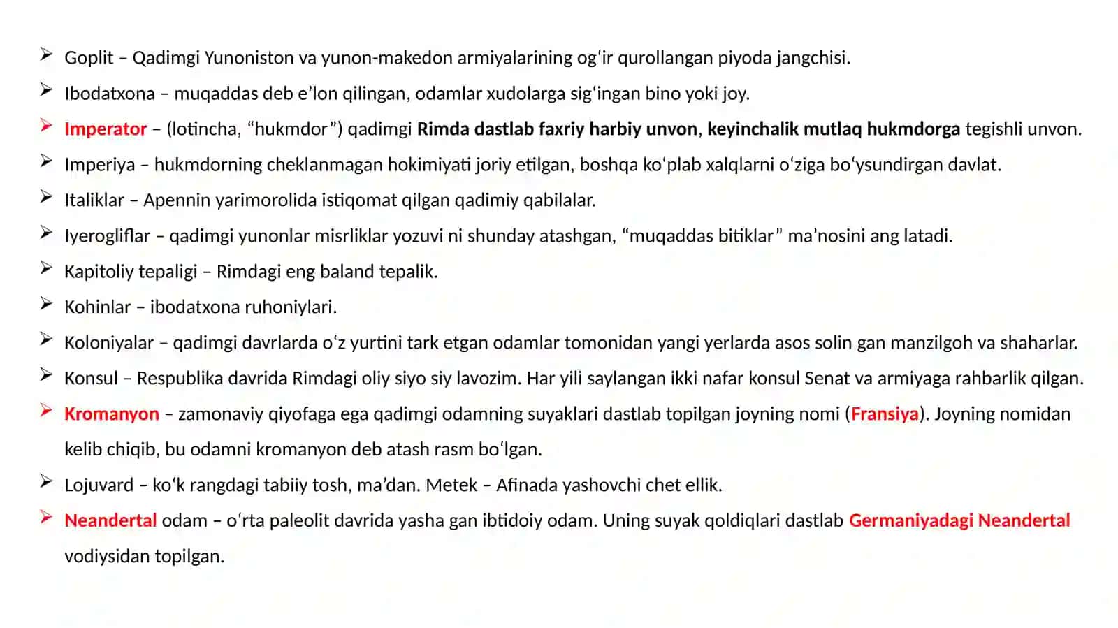 TARIXIY ATAMALAR LUG‘ATI va TARIXIY SANALAR 2