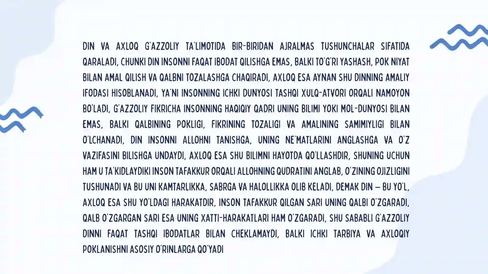 Dinshunoslik fanidan Mustaqil ish 2