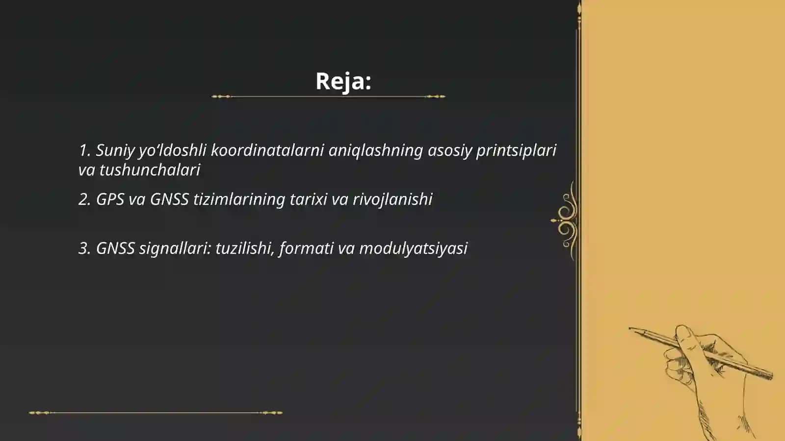 Kordinatalarni aniqlashning suniy yoʻldoshli JPS va GNSS tizimlari 2