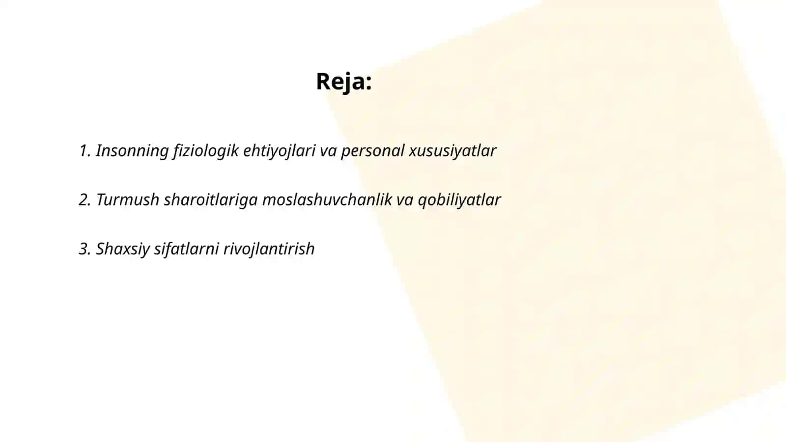 Inson hayot sharoitlari 2