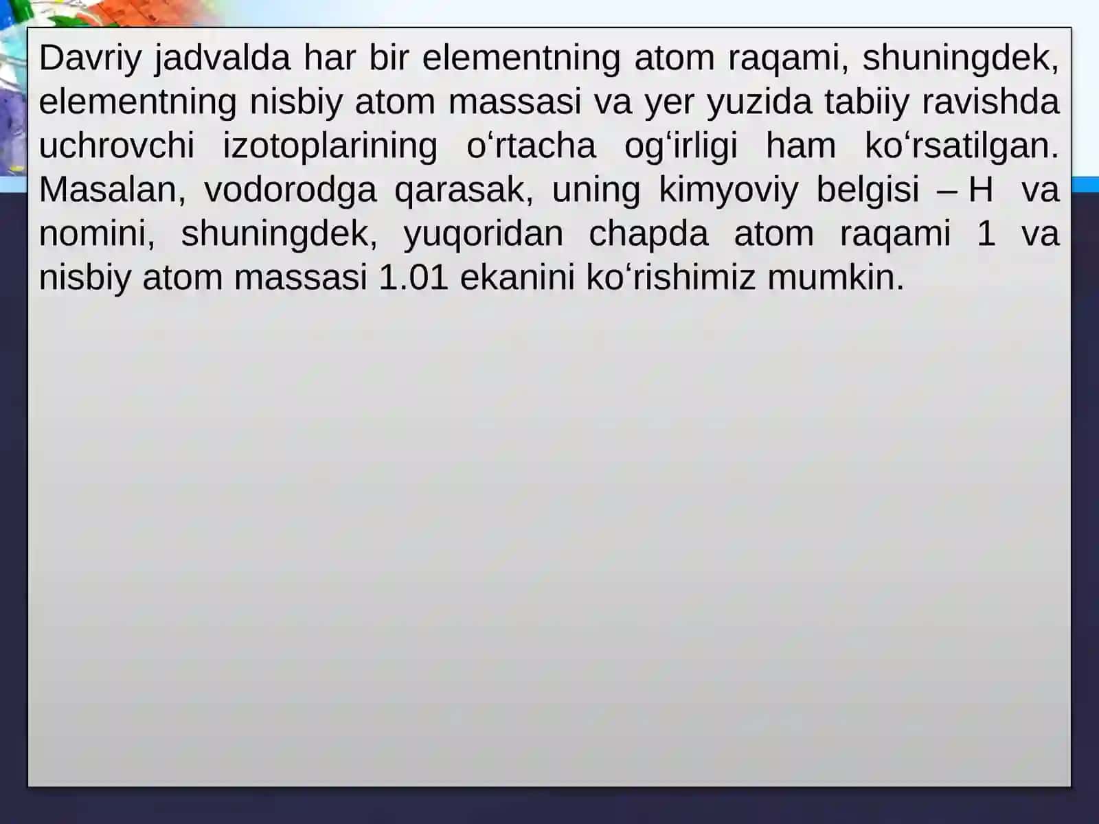 S - Elementlarning tavsifi va xossalari. Oksidlanish- qaytarilish reaksiyalari 2
