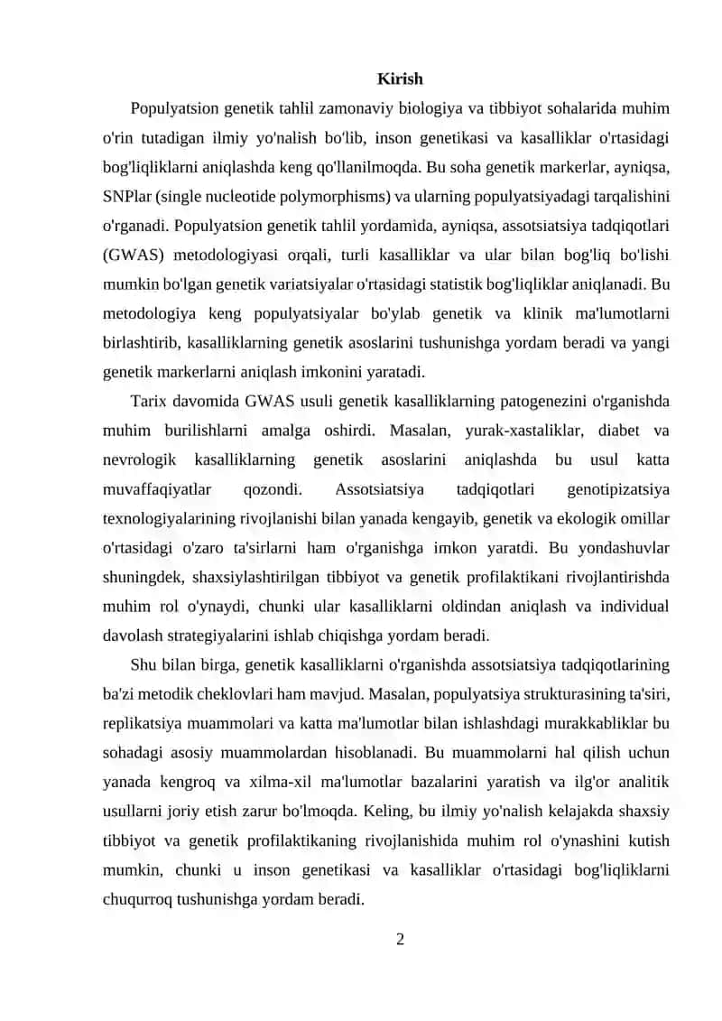 Populyatsion genetika va uning asosiy tushunchalari 2