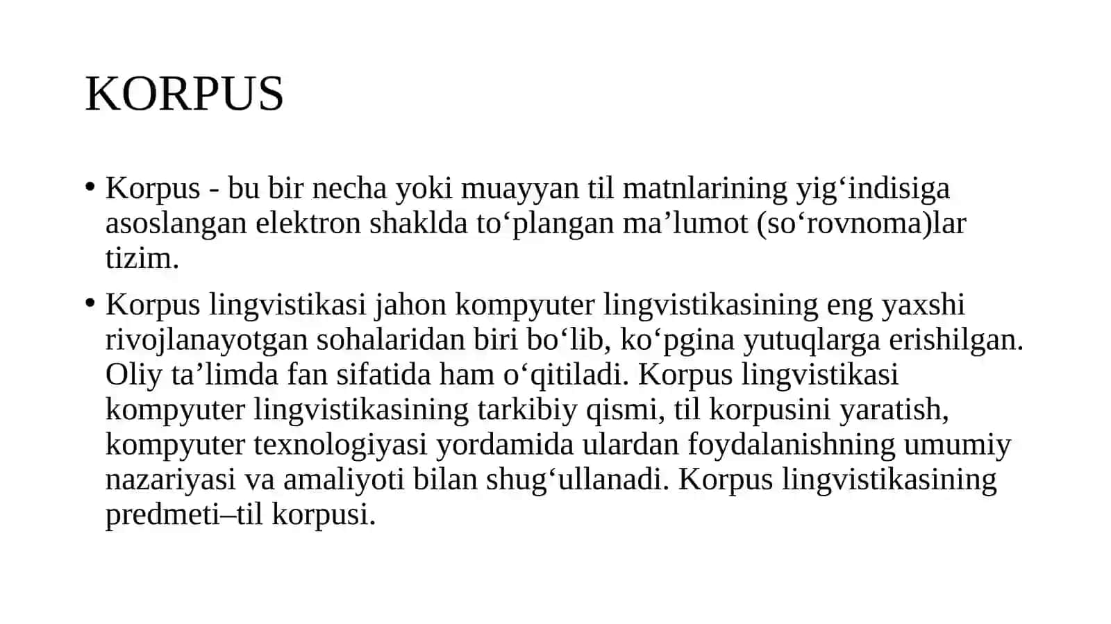 Korpus lingvistikasi 2