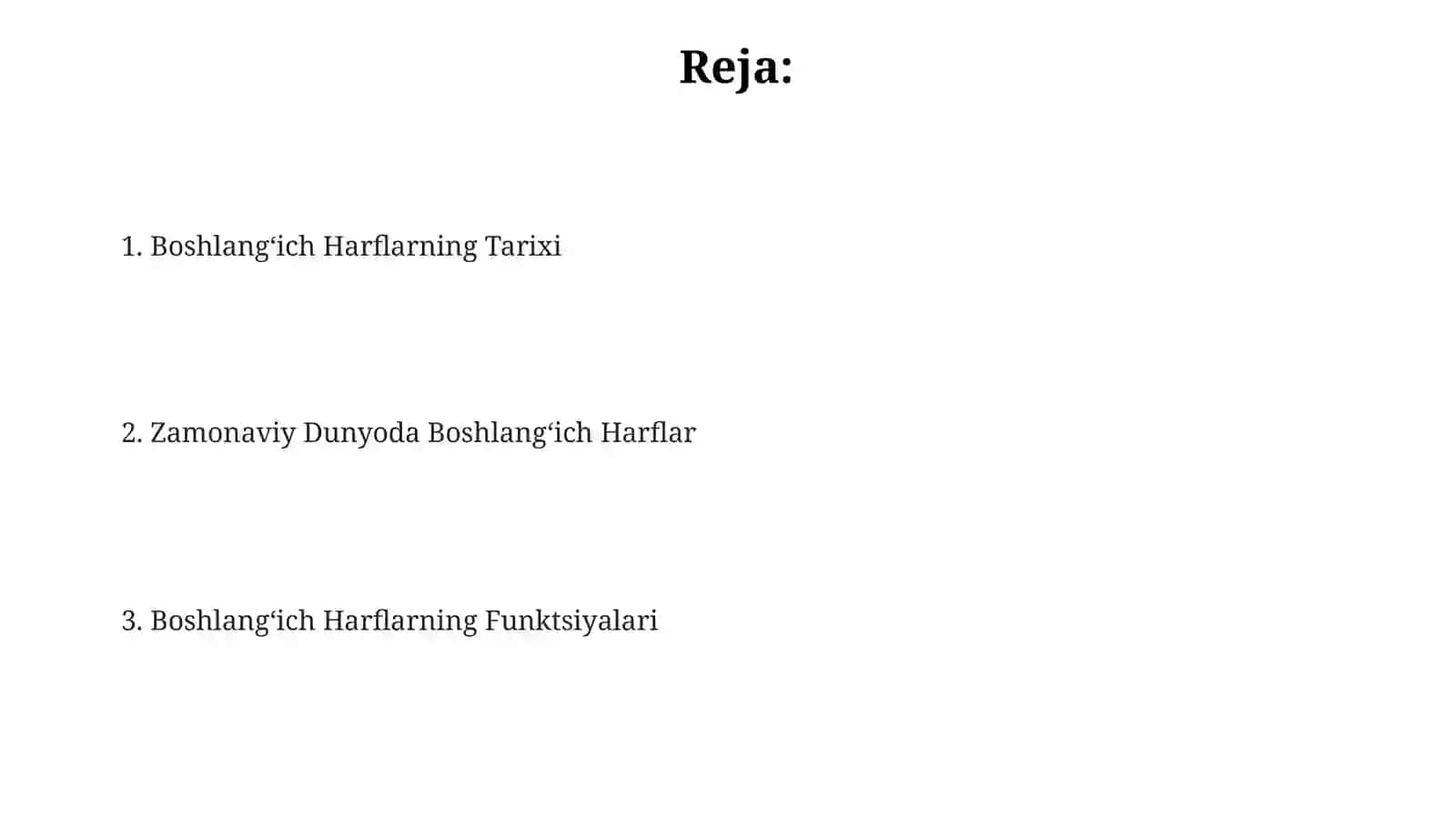 Boshlangʻich Harflarning Tarixi 2