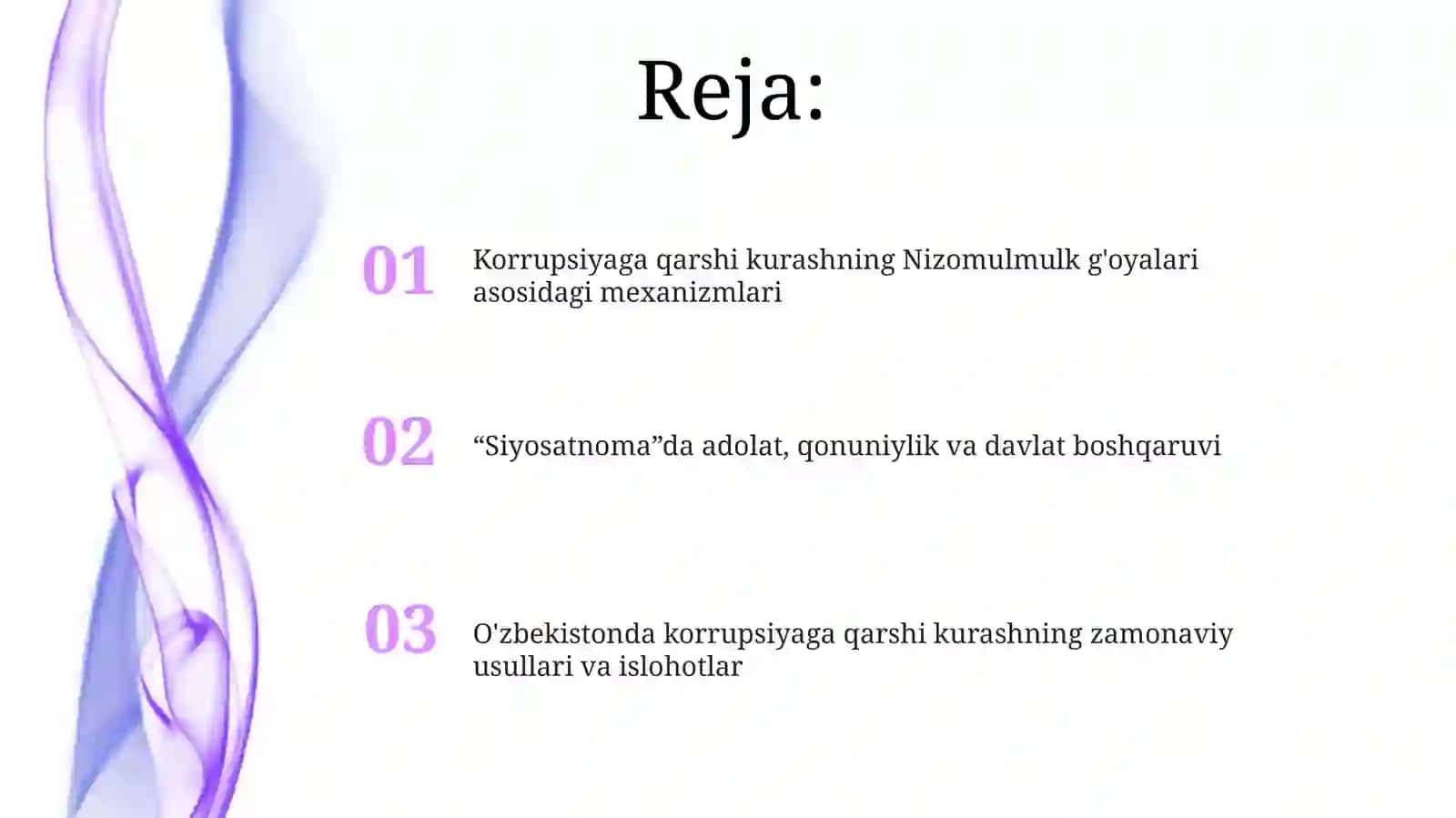 Mavzu: Korrupsiyaga kurash mexanizmi,Nizomulk "Siyosatnoma"jamiyat boshqaruvida esse tayyorlash 2