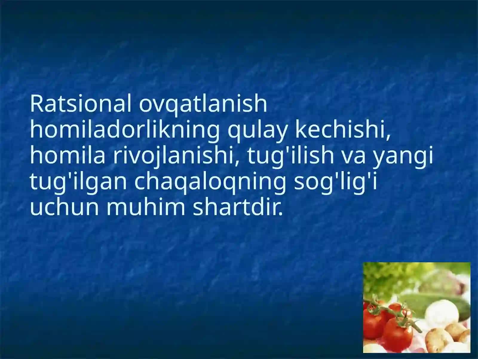 Homilador va emizikli ayollarning ovqatlanish xususiyatlari 2