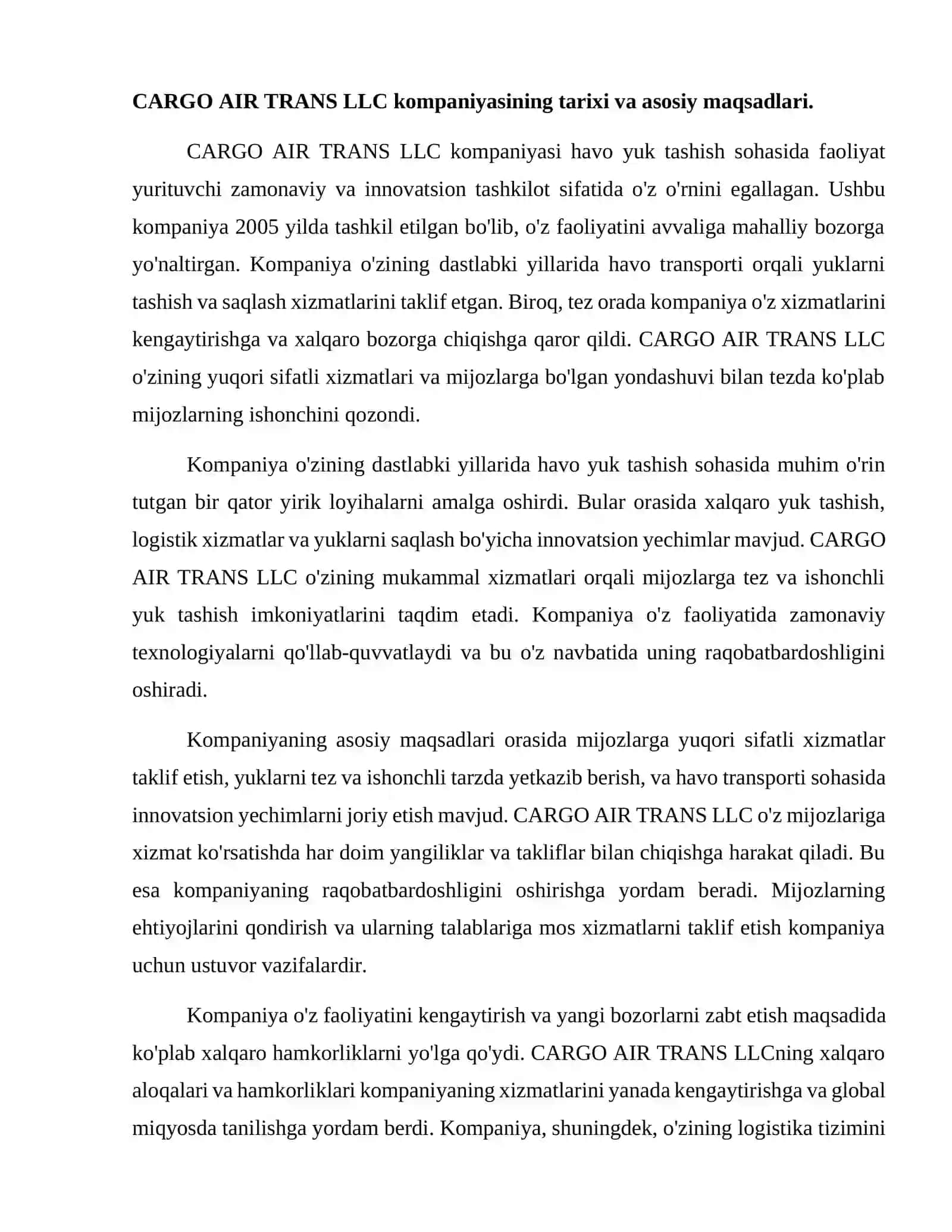 CARGO AIR TRANS LLC 2