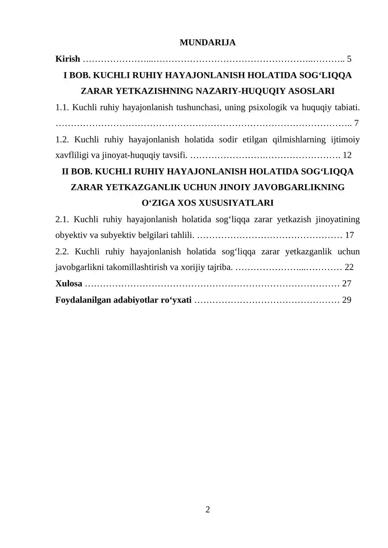 Kuchli ruhiy hayajonlanish holatida 2