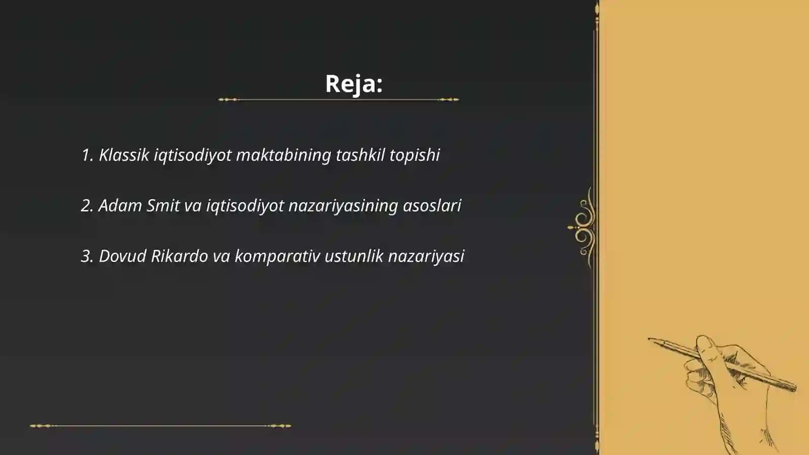 Klassik iqtisodiy gʻoyalarning asosiy namoyondalari 2