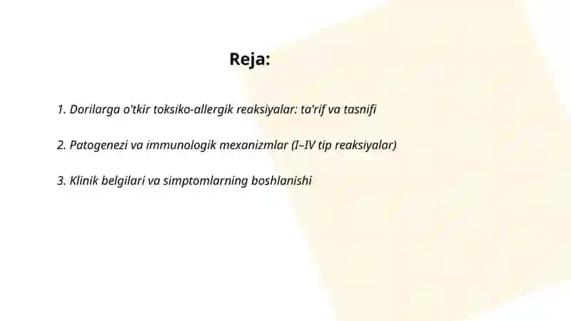 Dorilarga o'tkir toksiko-allergik reaksiyalar 2