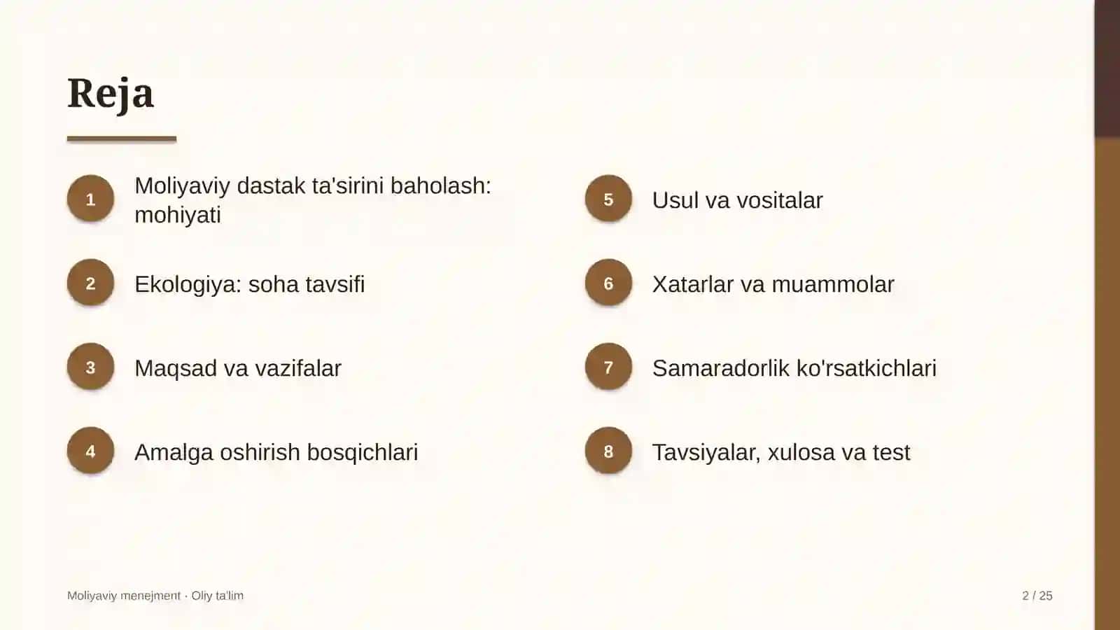 ekologiya sohasida moliyaviy dastak ta'sirini baholash 3219 2