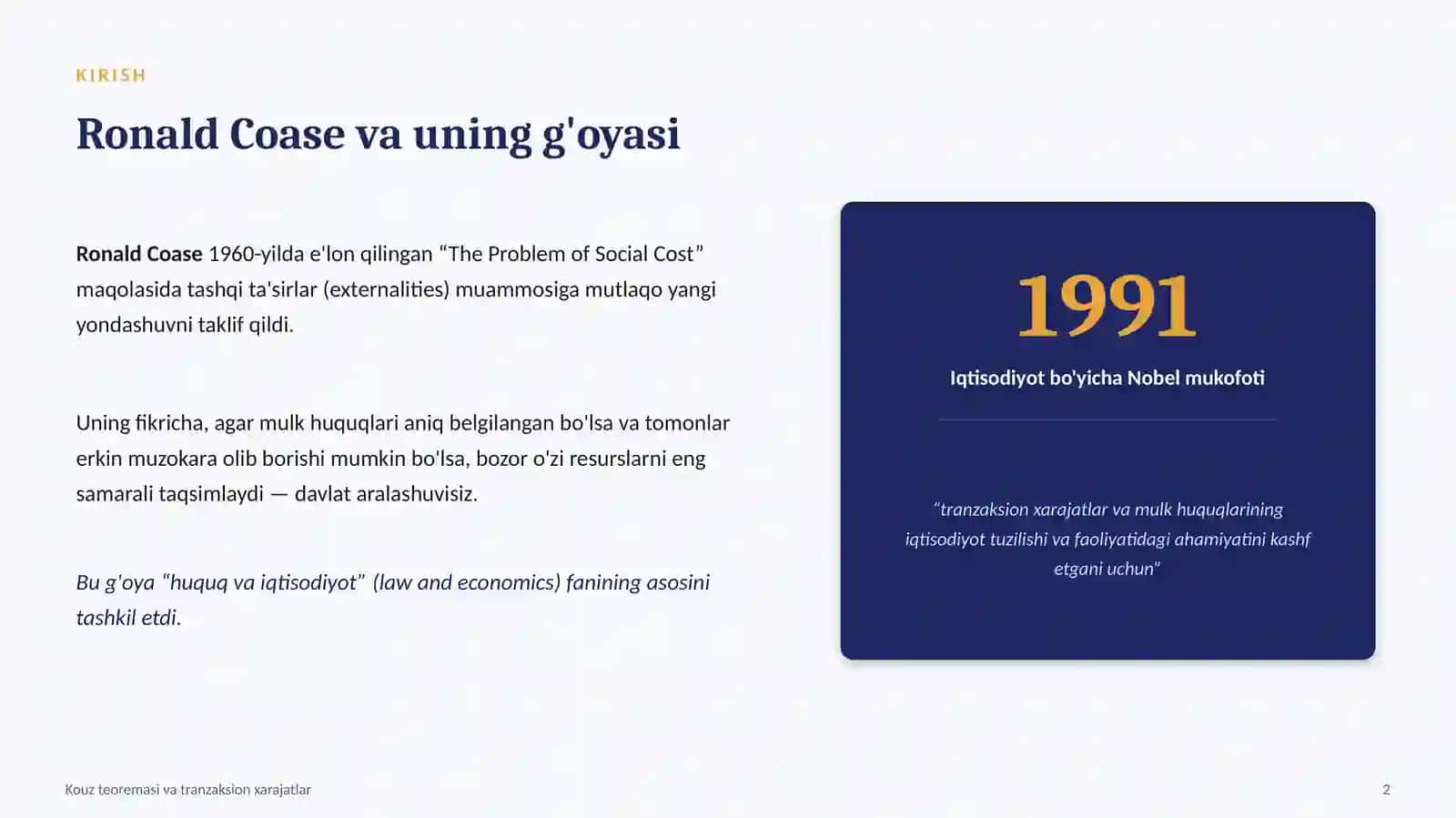 The Problem of Social Cost 2