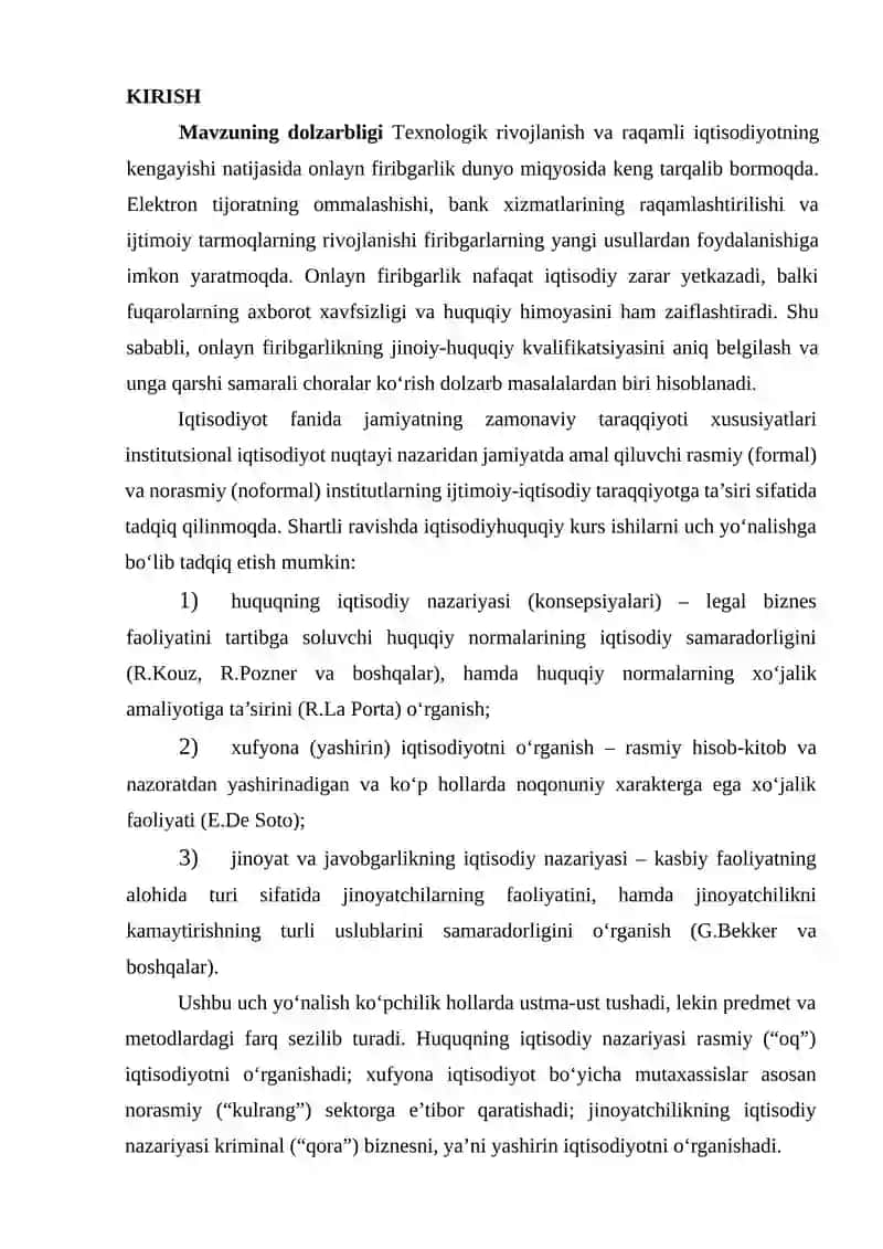 ONLAYN FIRIBGARLIKNING JINOIY-HUQUQIY KVALIFIKATSIYASI MASALALARI 2