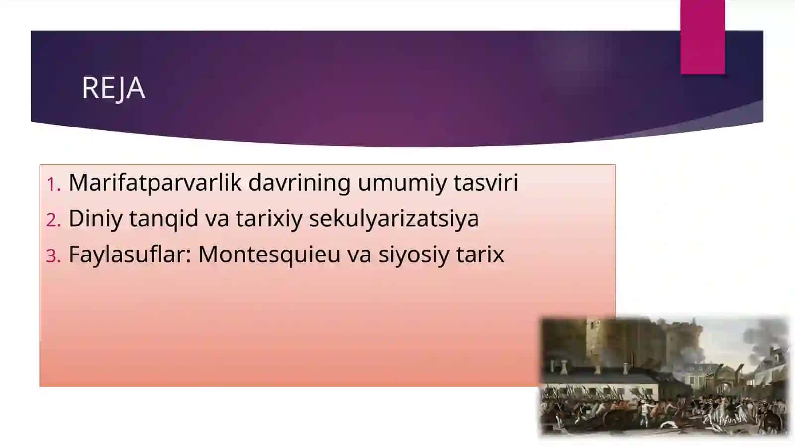 XVIII ASRDA MARIFATPARVARLIK DAVRINING TARIXIY TAFAKKURI.FRANSIYADA MA'RIFATPARVARLIK TARIXSHUNOSLIGI 2