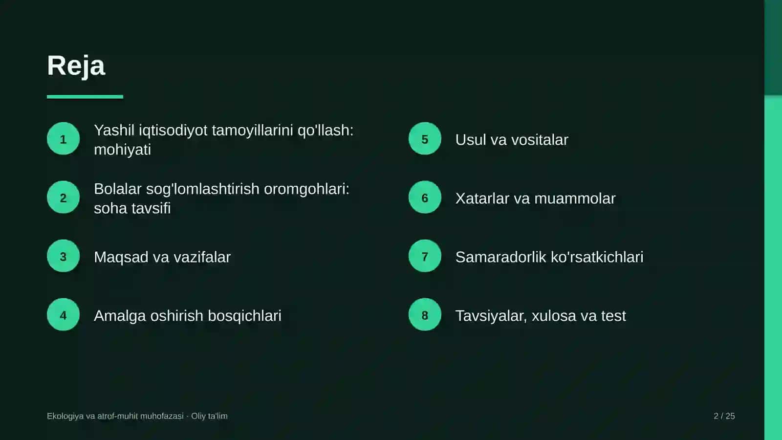 bolalar sog'lomlashtirish oromgohlarida yashil iqtisodiyot tamoyillarini qo'llash 3733 2