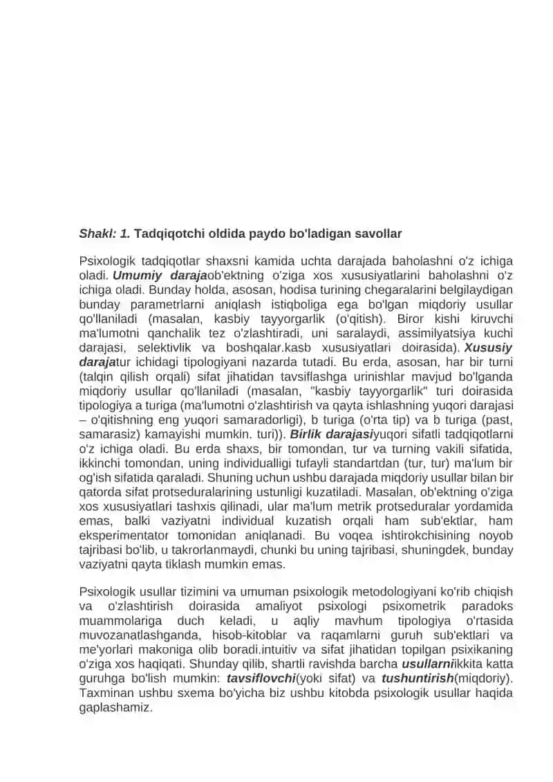 Zamonaviy psixologiyada miqdor va sifat fanidan kerak boladigan kitob 2
