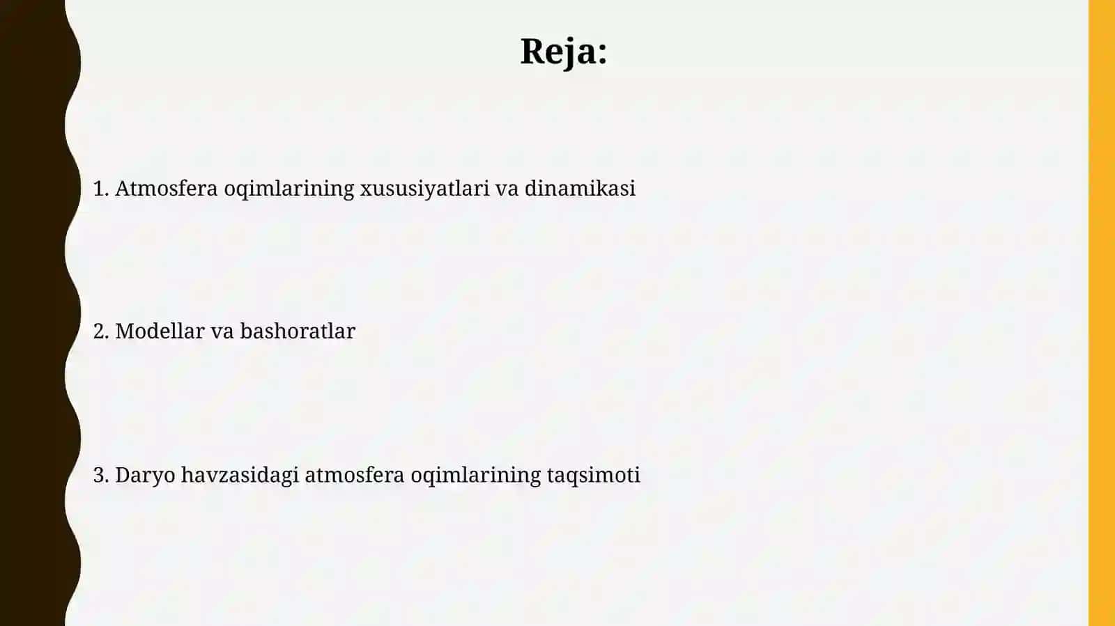 Atmosfera yogʻnlarining daryo havzasiboʻychataqsimlanishi 2
