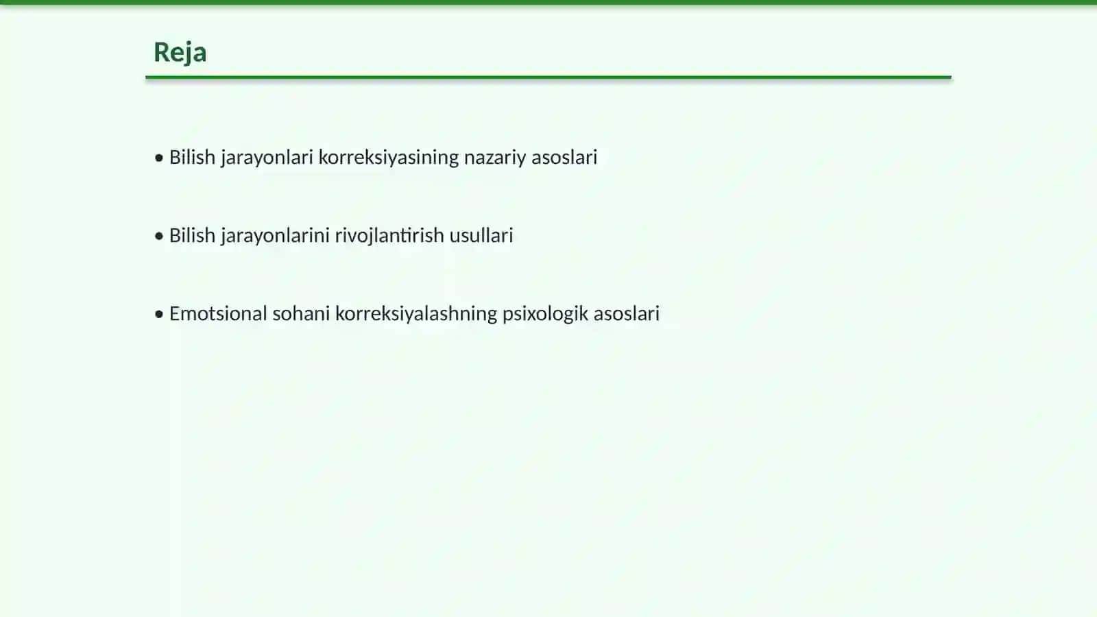 Bilish jarayonlari korreksiyasi va taraqqiyoti 2