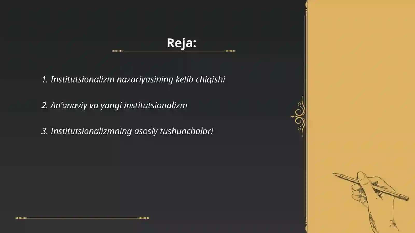 Institutsionalizm yo'nalishining mohiyati va ahamiyati 2