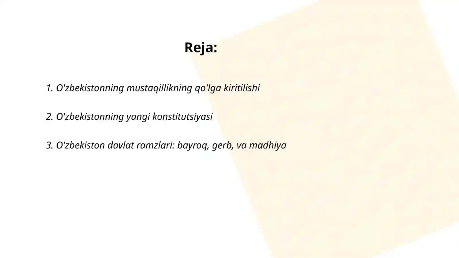O'zbekistonning eng yangi tarixi 2