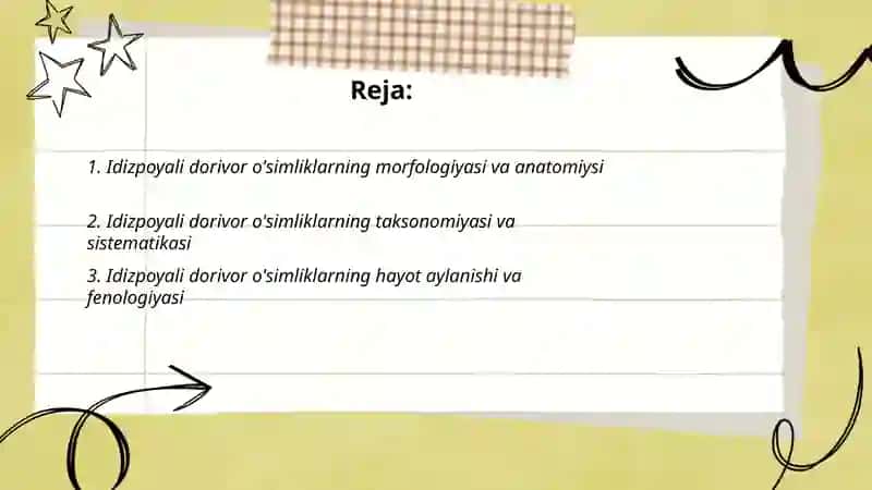Idizpoyali dorivor o'simliklar biologiyasi va ekologiyasini o'rganish 2