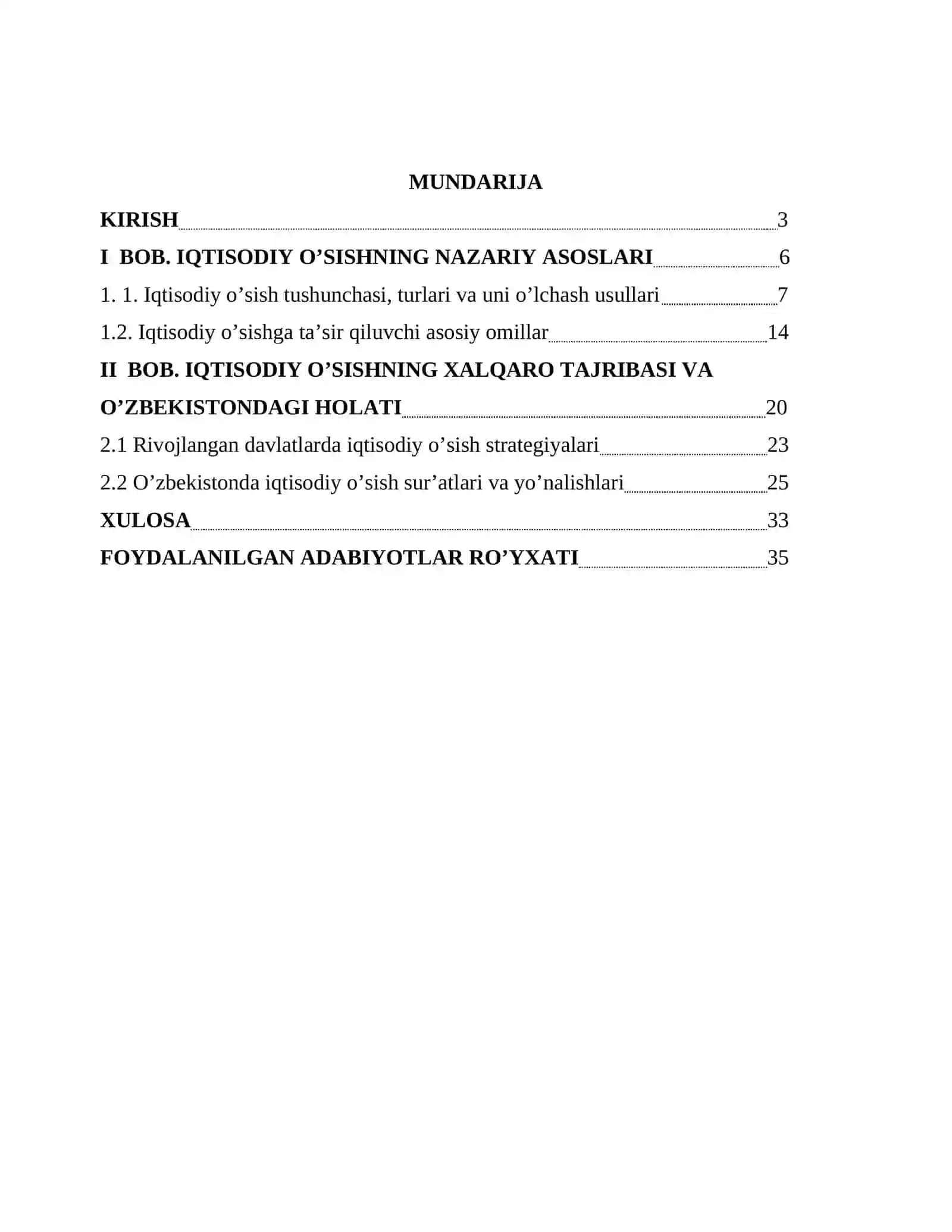 IQTISODIY O'SISH 2