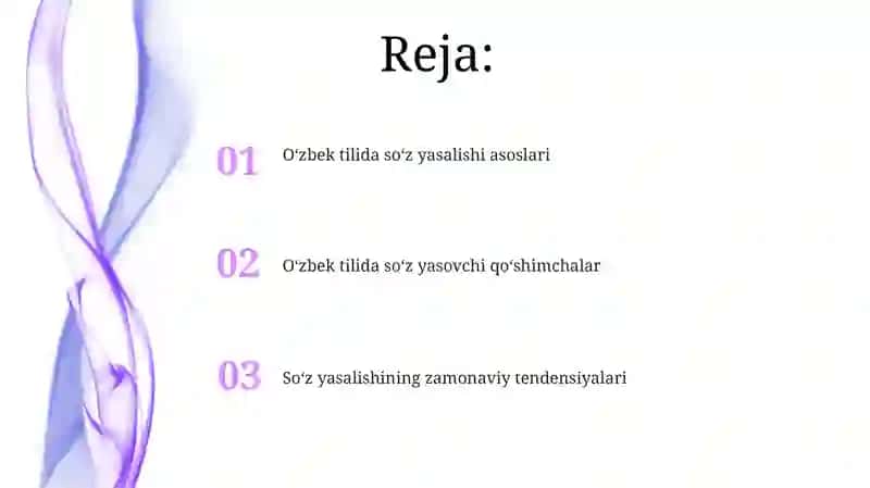 Oʻzbek tilida soʻz yasalishi 2