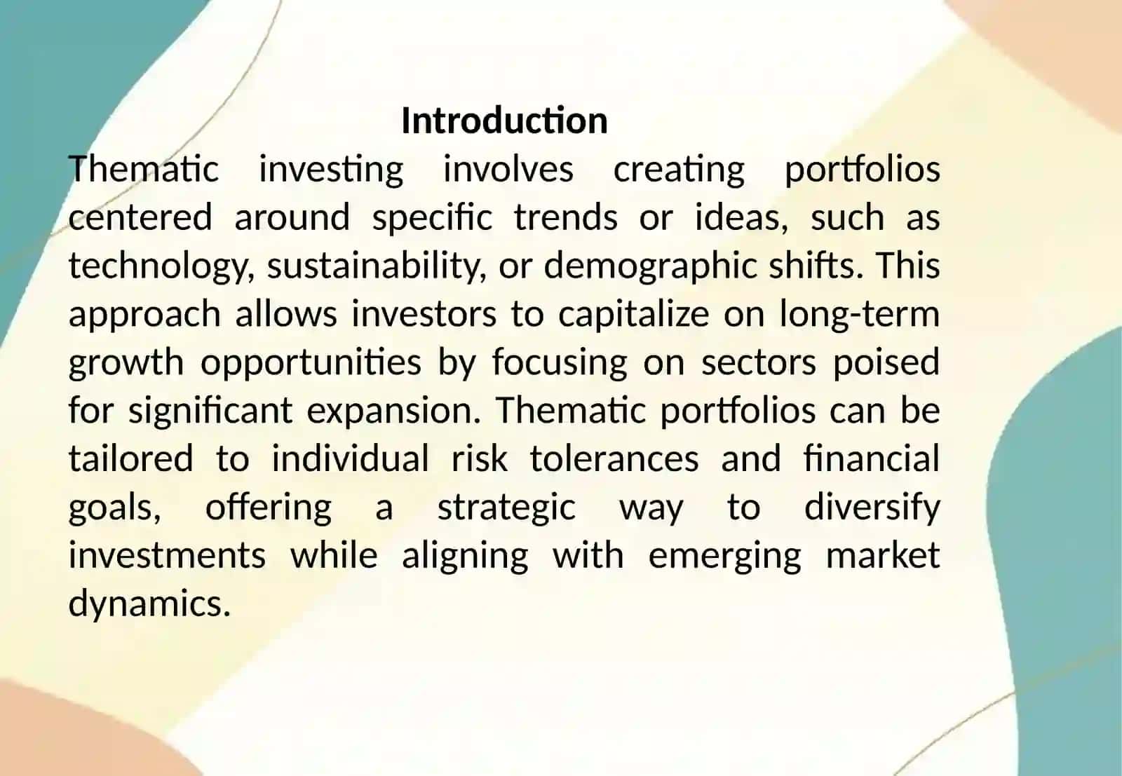Compiling Thematic Portfolios 2