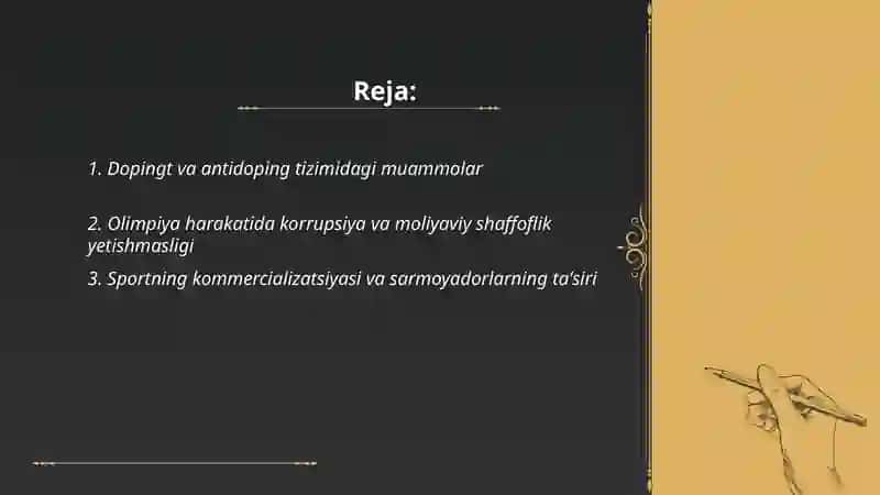 Dopingt va antidoping tizimidagi muammolar 2