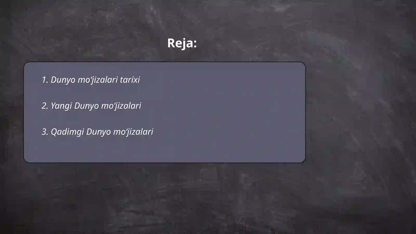 Dunyo moʻjizalari 2