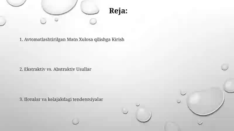Matnlarni avtomatik qisqartirish 2