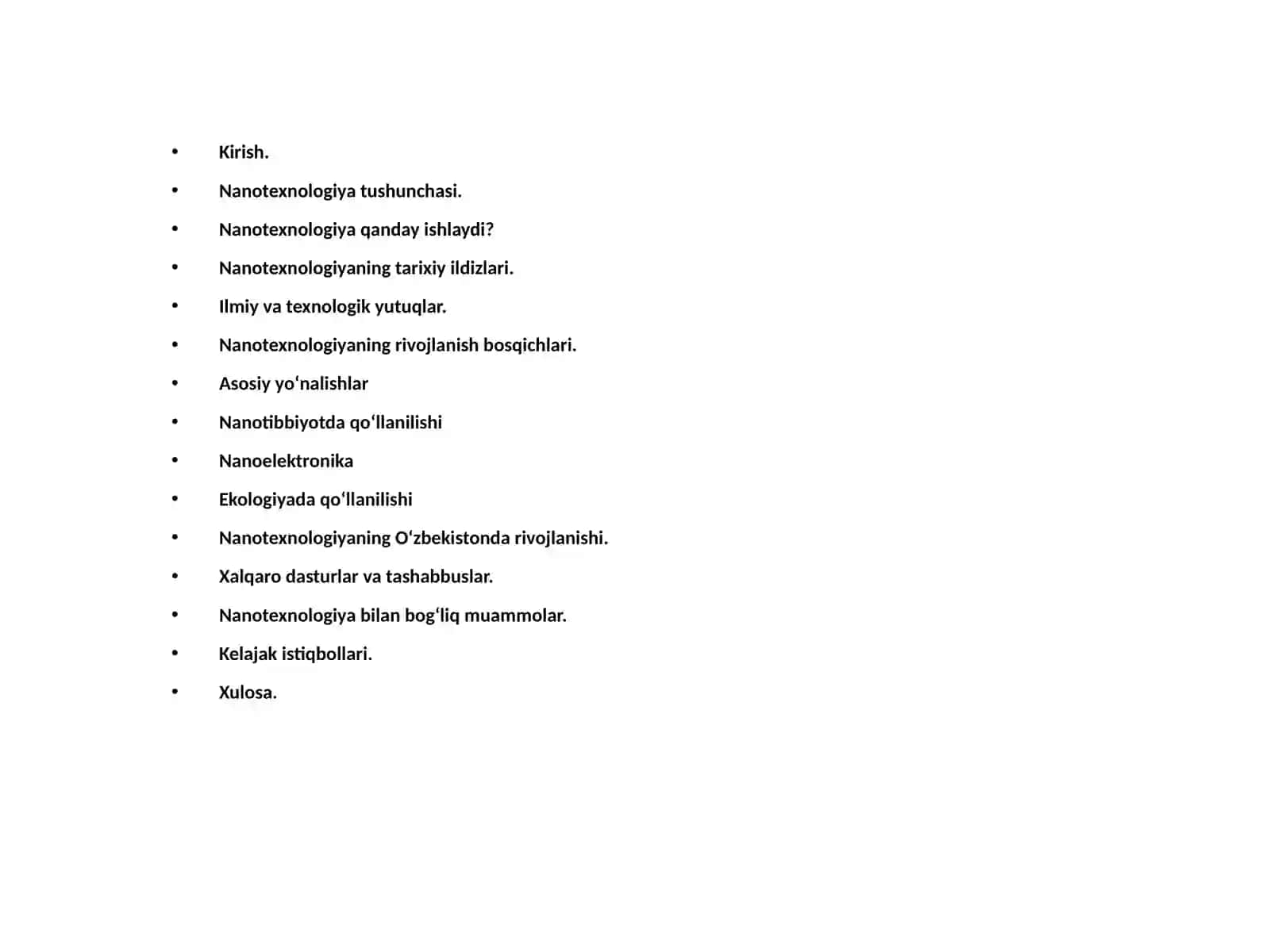 NANOTEXNOLOGIYALAR UMUMIY MAʼLUMOT, YARATILISH VA RIVOJLANISH TARIXI 2