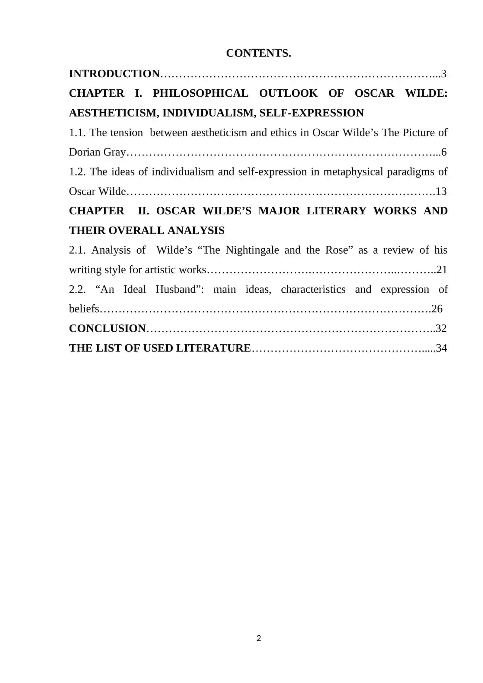 PHILOSOPHY AND LITERARY WORKS OF OSCAR WILDE 2