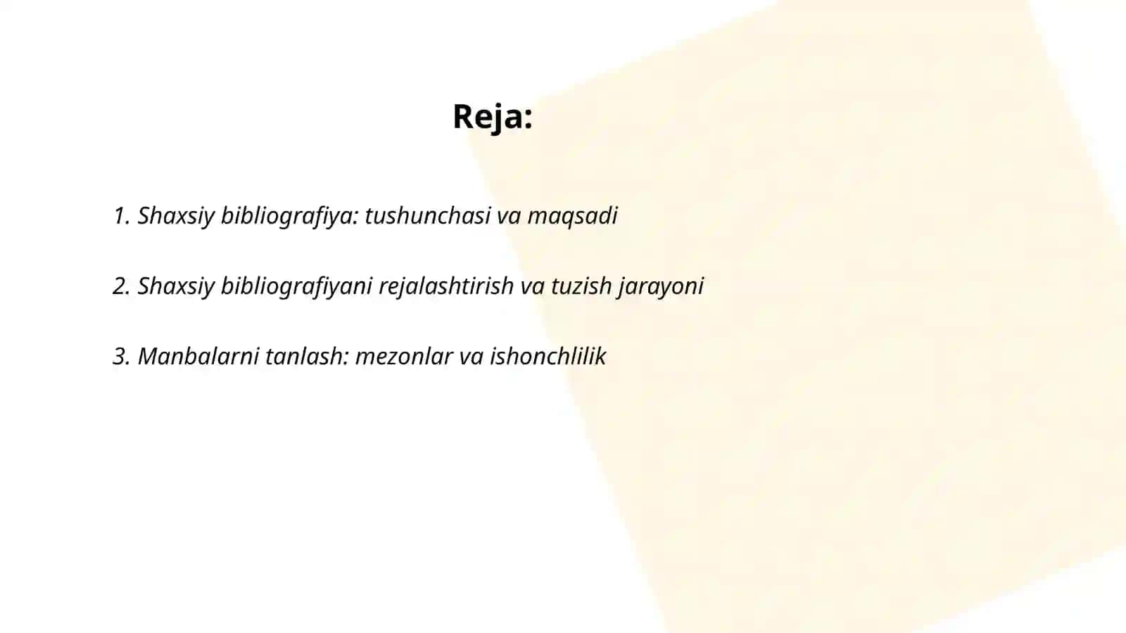 Shaxsiy bibliografiya 2