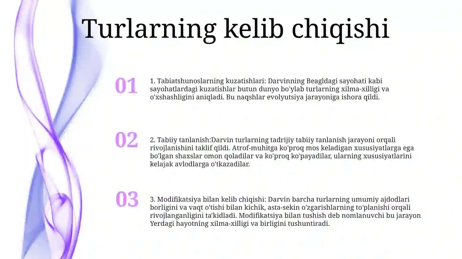 Yangi Turlarning PaydoBo‘LishEvolutsiyasi 2
